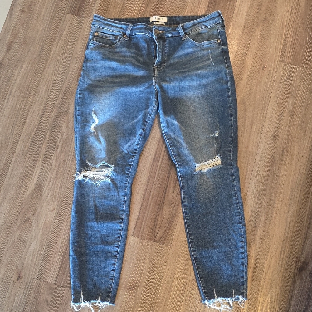 Pistola Ripped Blue Skinny Jeans